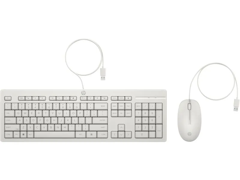 225 miš + tastatura, žični set, SR raspored, bela boja (86J24AA)