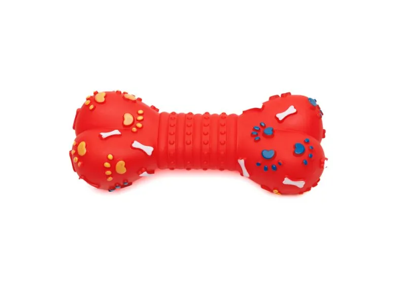 Igračka za psa - gumena kost 25cm - crvena