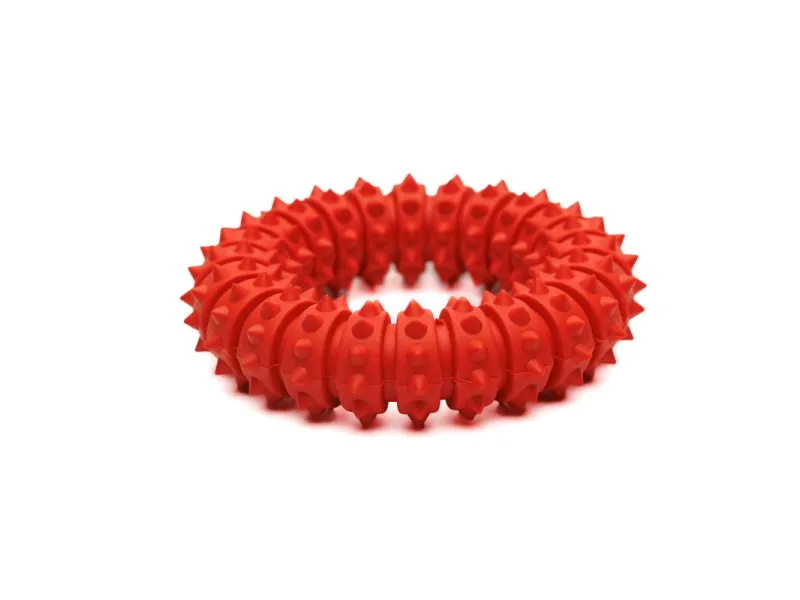 Igračka za psa -gumeni krug 12cm - crveni