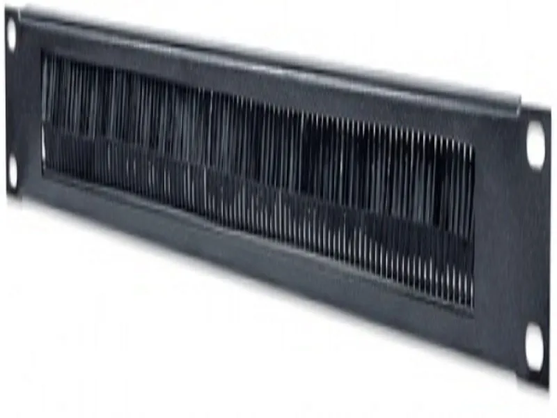 Rack uvodnok kablova 19'' 1U sa metlicom crni 064-0103