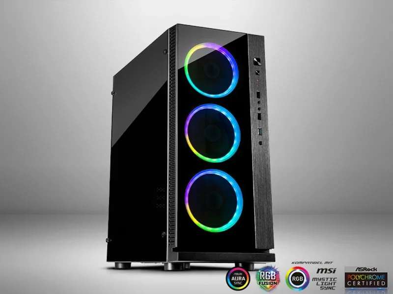 Kućište W-III Midi/ATX/RGB/ITX/bez napajanja/crna