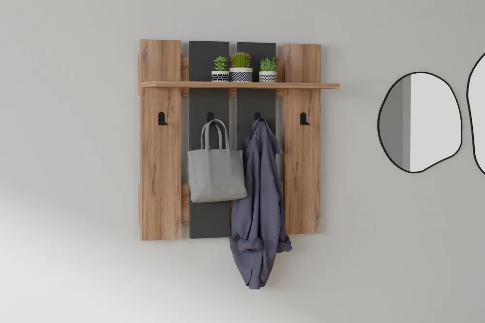 Čiviluk Mita Walnut Anhtacite