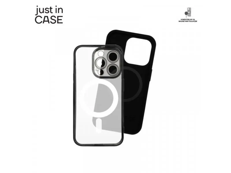 2u1 Extra case MAG MIX PLUS paket CRNI za iPhone 15 Pro