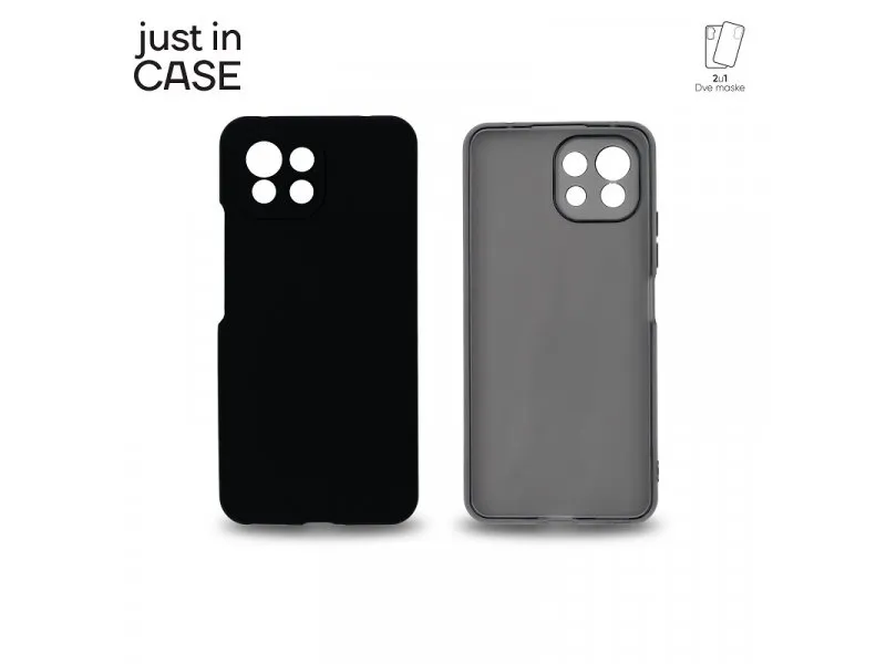 2u1 Extra case MIX paket CRNI za Mi11 Lite 5G
