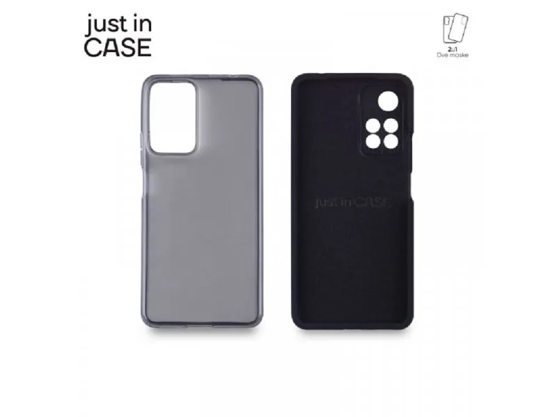 2u1 Extra case MIX paket CRNI za Redmi Note 11 Pro + 5G