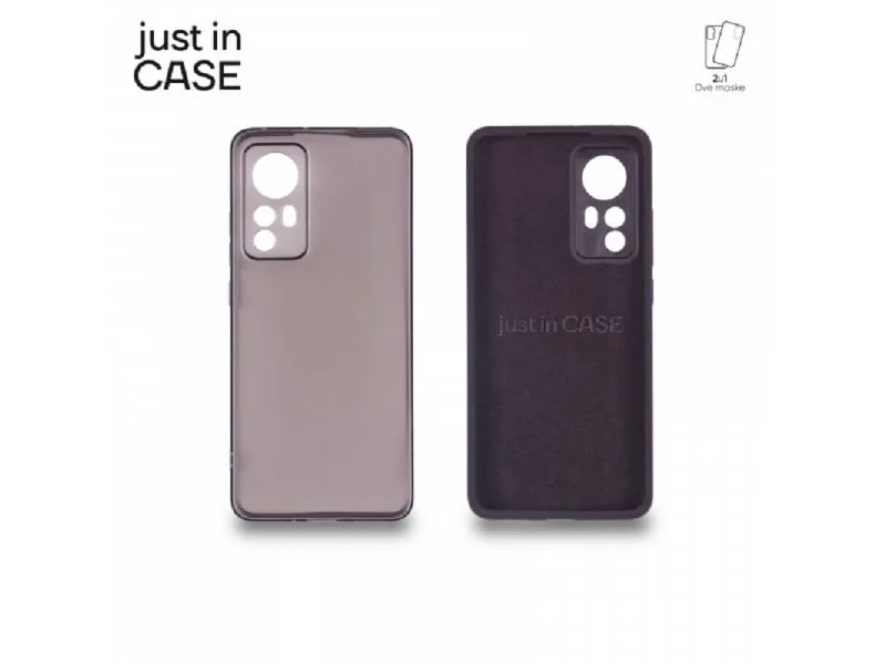 2u1 Extra case MIX paket CRNI za Xiaomi 12
