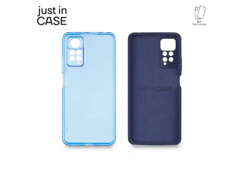 2u1 Extra case MIX paket PLAVI za Redmi Note 11 pro