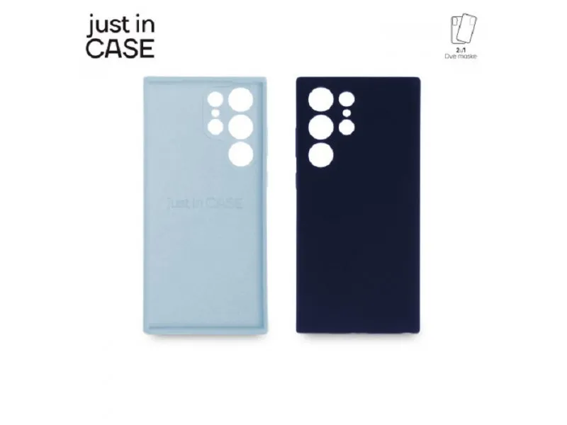 2u1 Extra case MIX PLUS paket PLAVI za S23 Ultra