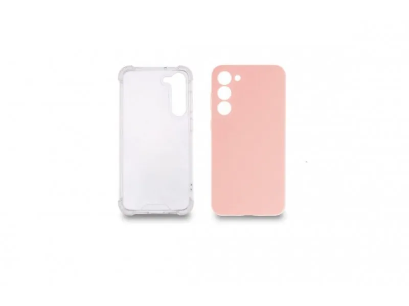 silikon 2in1 za Samsung S23+ PROVIDNA+PUDER-ROZE