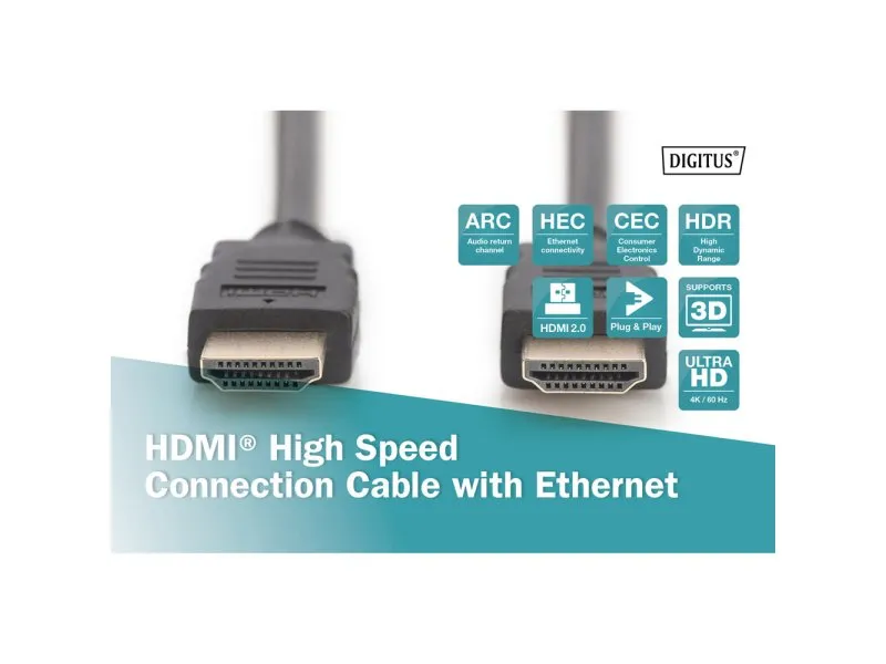 Kabl HDMI na HDMI 4K 3m crni