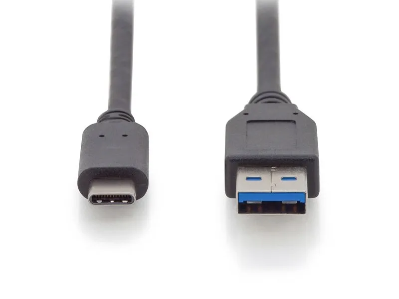 Kabl USB-C na USB-A 1m crni