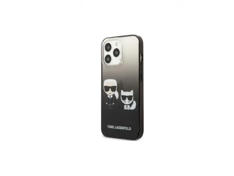 Futrola za iPhone 13 Pro Black Karl & Choupette Head Gradient
