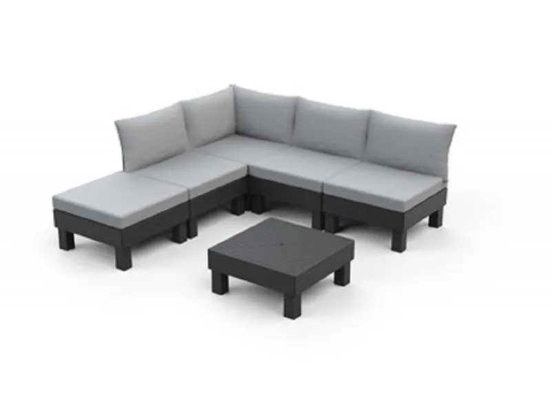 Baštenski set Cantara elements 5 seater, grafit