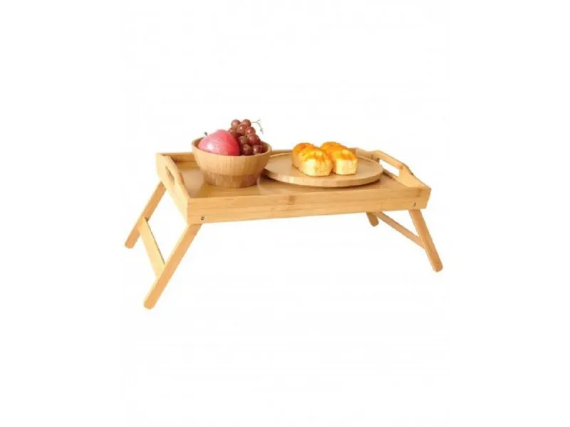 KH1502 POSLUŽAVNIK ZA KREVET BAMBUS 50X30X23CM