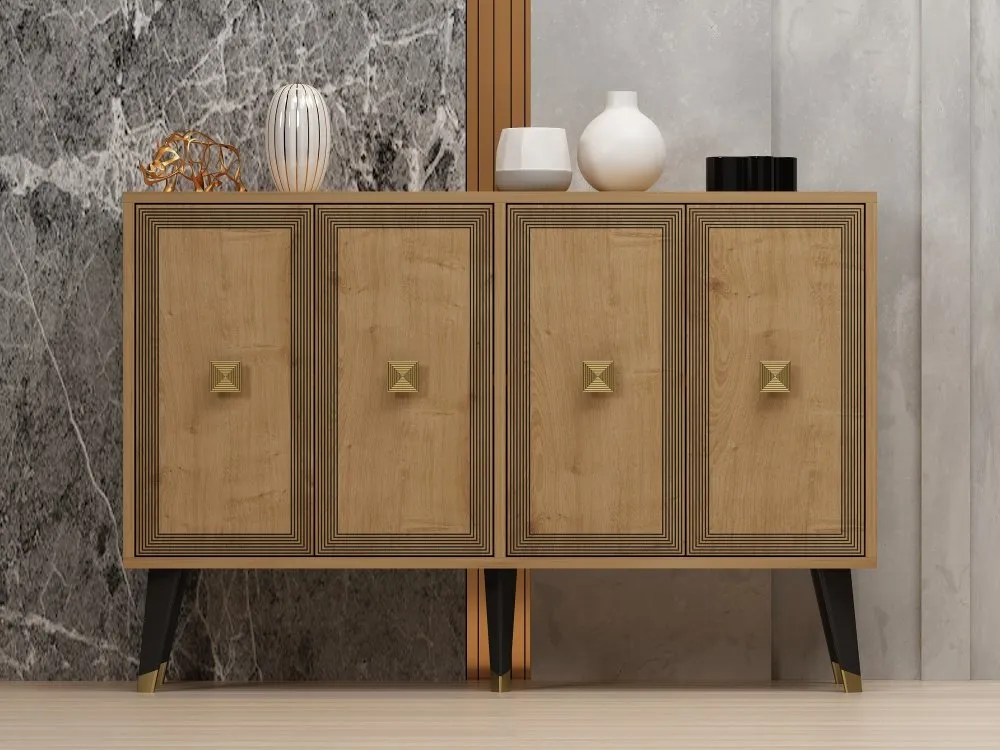 Komoda Ansel Sapphire Oak Gold