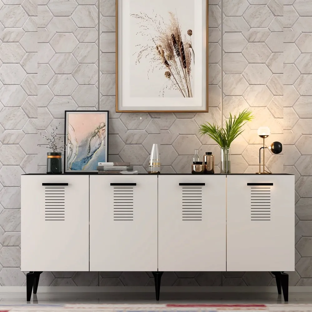 Komoda Asimo Anthracite White