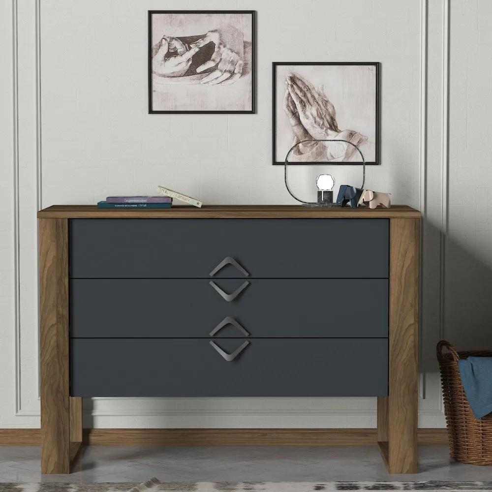 Komoda Bumerang Walnut Anthracite