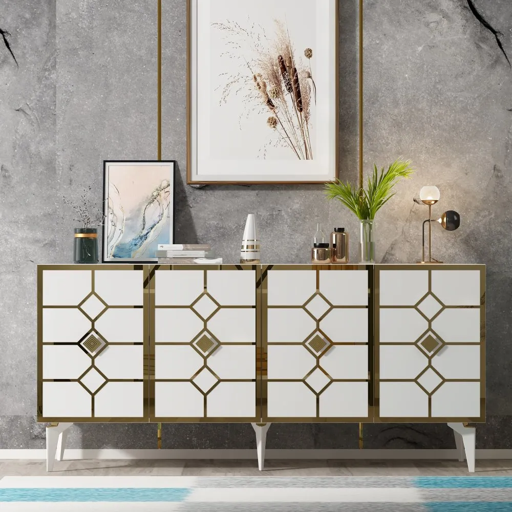 Komoda Cagla White Gold