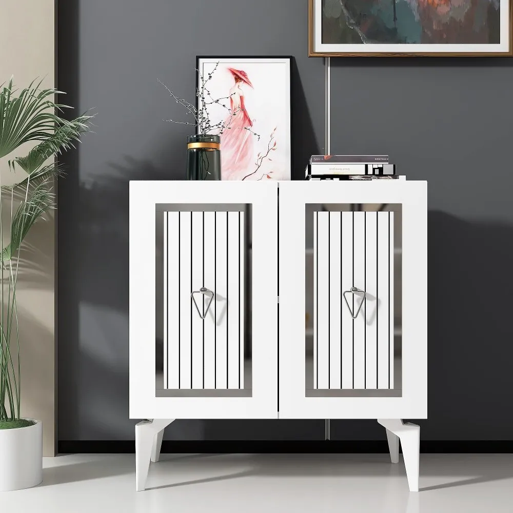 Komoda Capri White Silver