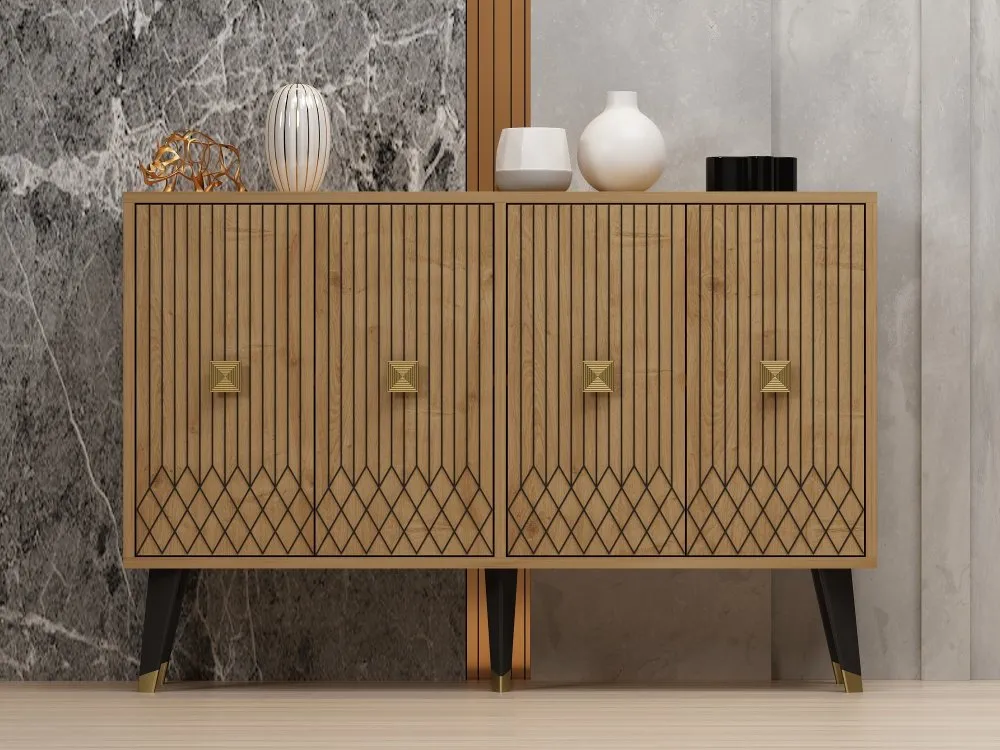 Komoda Carbın Sapphire Oak Gold