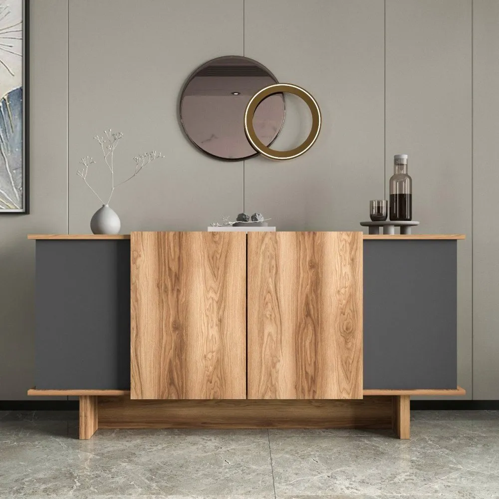 Komoda Diana Anthracite Walnut