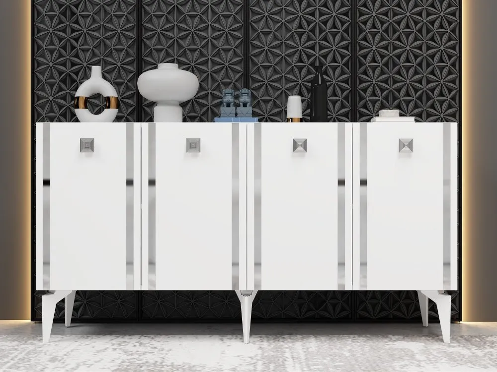 Komoda Doruk White Silveer