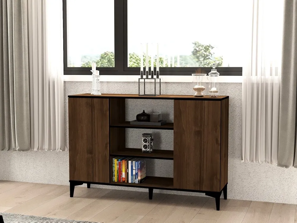 Komoda Erke Walnut Black