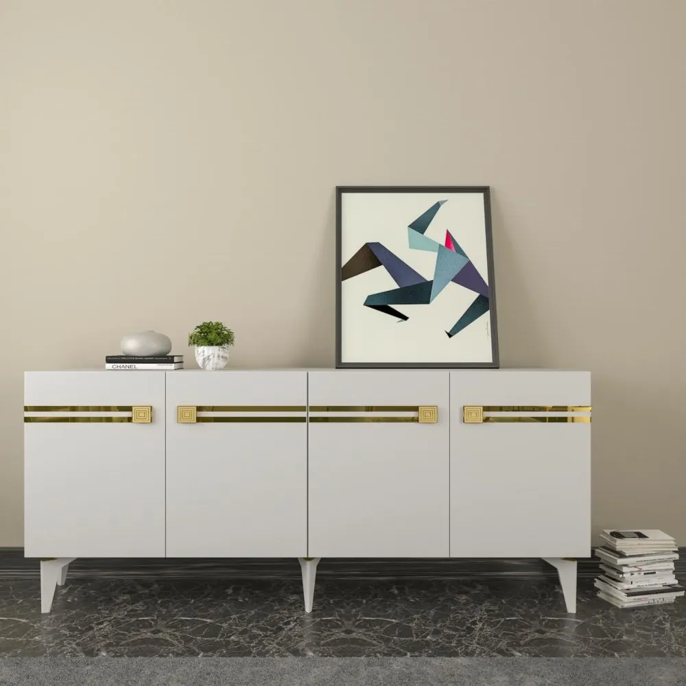 Komoda Hayat KB150 White Gold