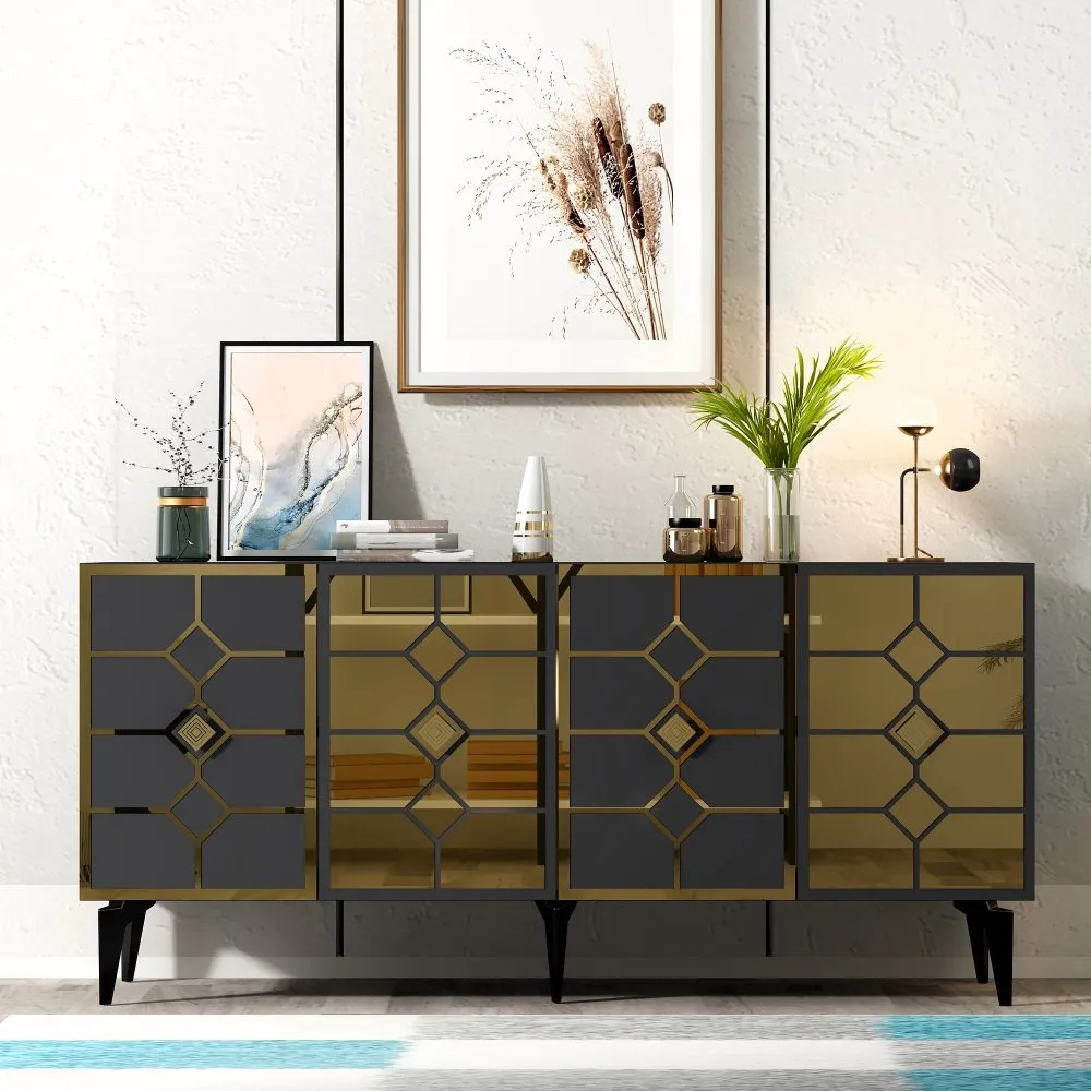 Komoda Irmak Anthracite Gold