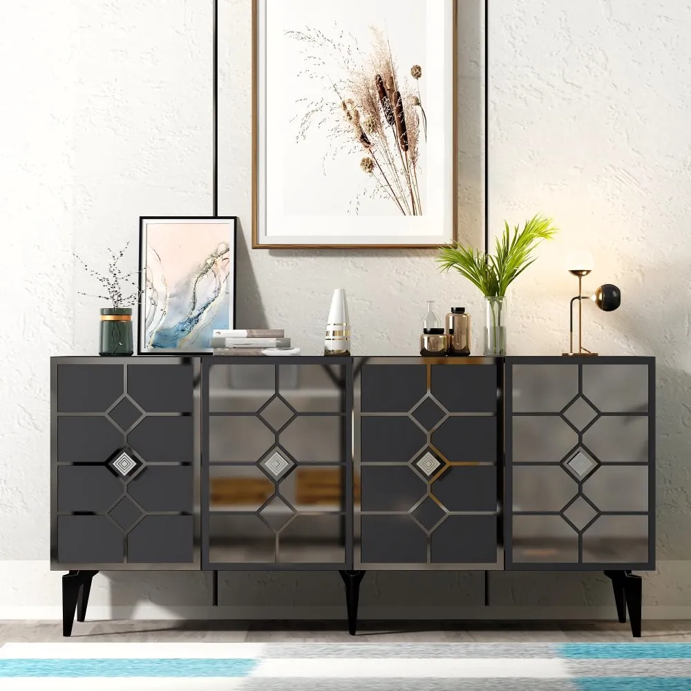 Komoda Irmak Anthracite Silver