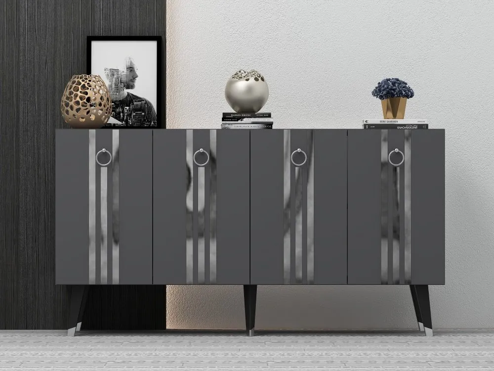 Komoda Isil Anthracite Silver