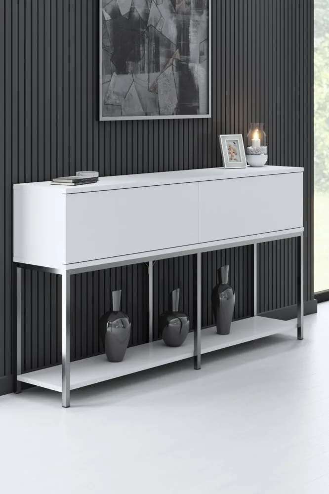 Komoda Lord White Silver
