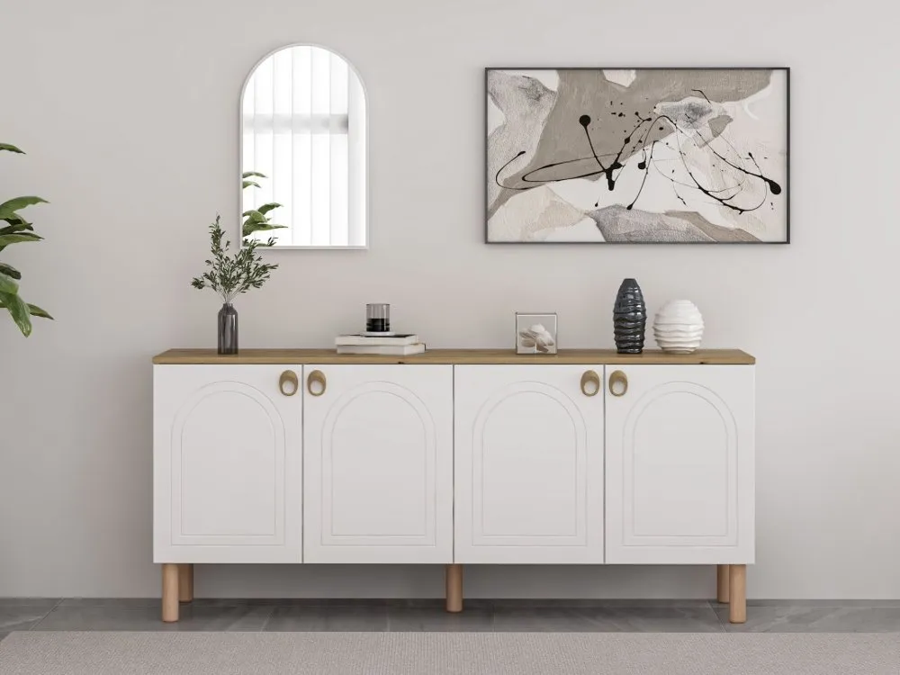 Komoda Lotus Mirror White