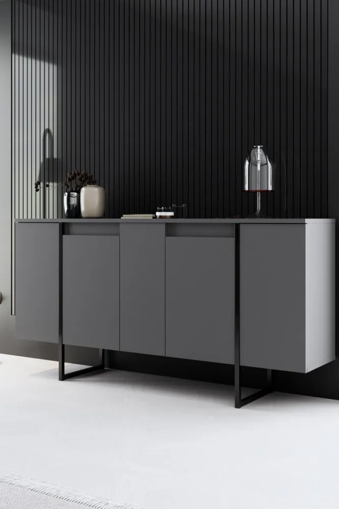 Komoda Luxe Anthracite Black
