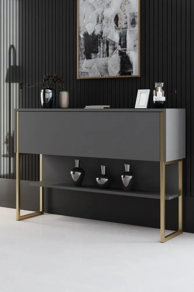 Komoda Luxe Gold Anthracite