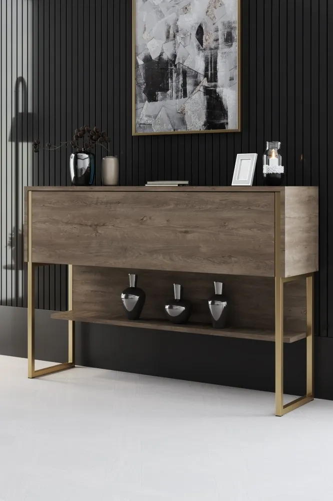 Komoda Luxe Gold Walnut