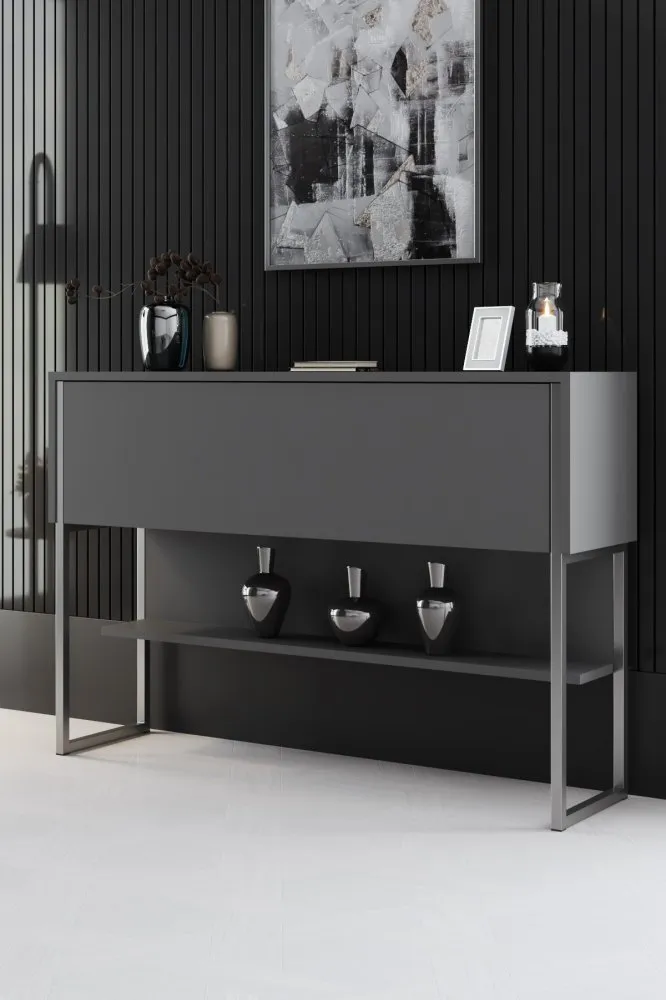 Komoda Luxe Silver Anthracite