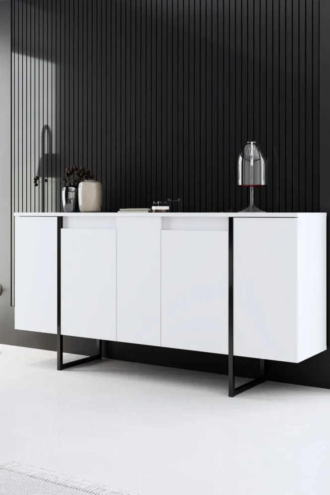 Komoda Luxe White Black