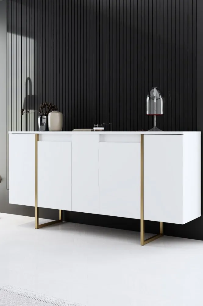 Komoda Luxe White Gold