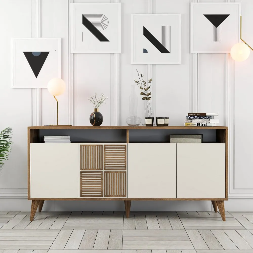 Komoda Milan 160 Walnut Cream