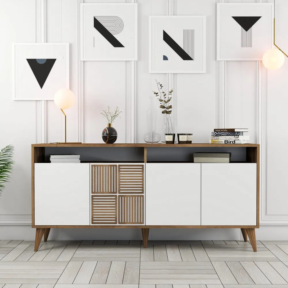 Komoda Milan 160 Walnut White