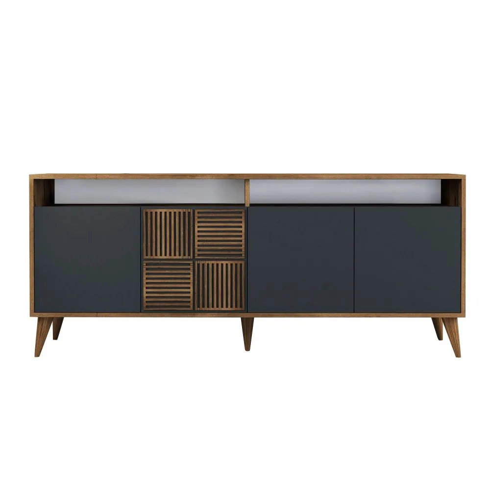 Komoda Milan Walnut Anthracite 1