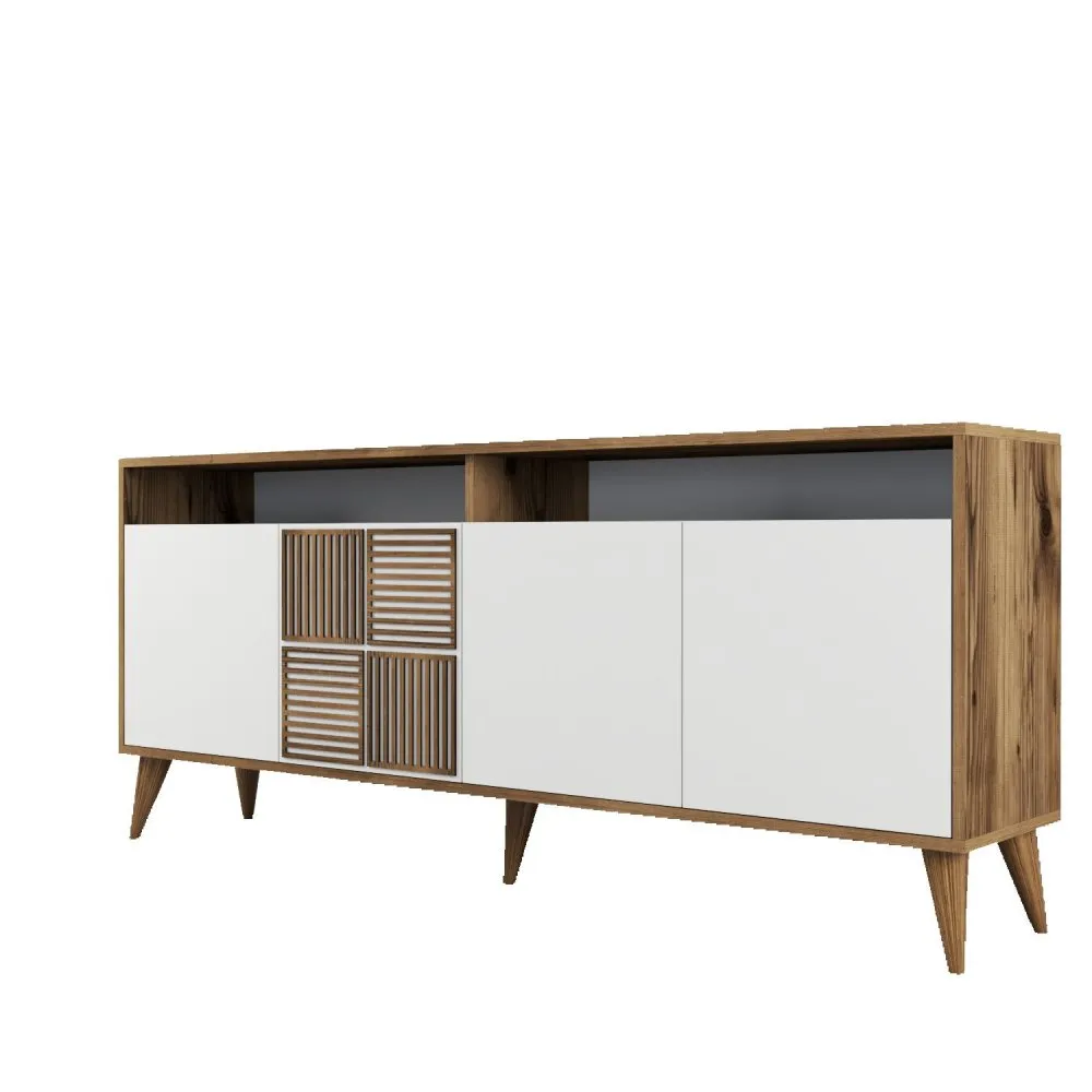 Komoda Milan Walnut White 1
