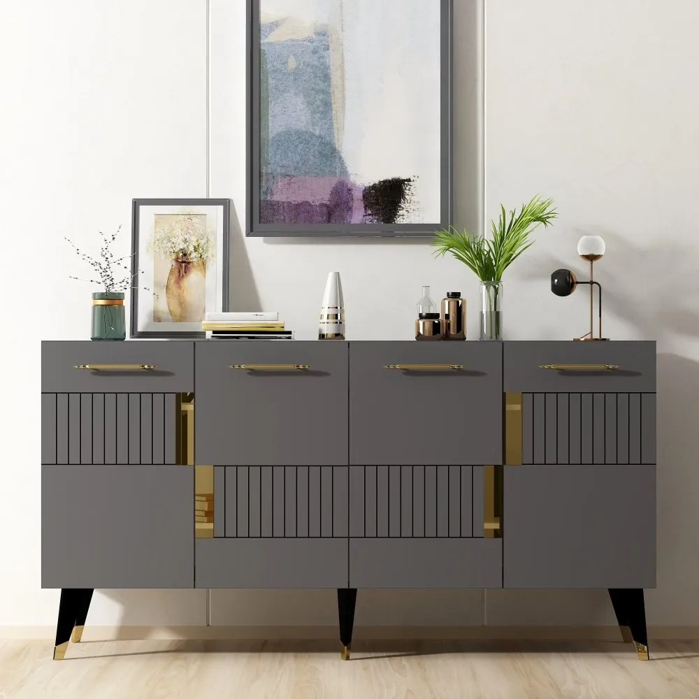 Komoda Moda Anthracite Gold