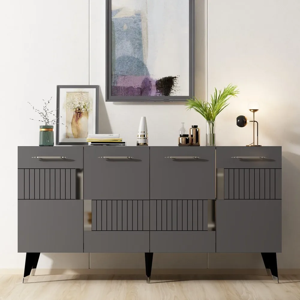 Komoda Moda Anthracite Silver