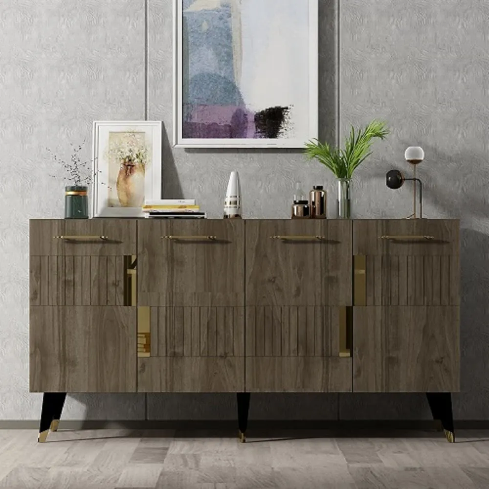 Komoda Moda Walnut Gold
