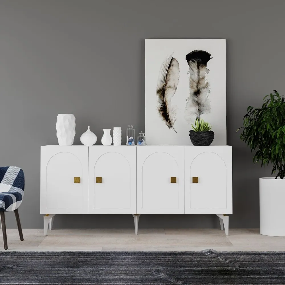 Komoda Owen White Gold