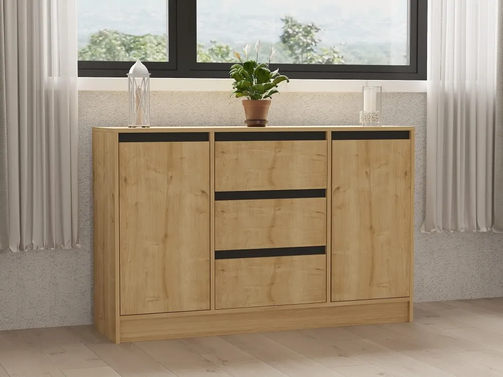 Komoda Sadu Sapphire Oak Anthracite