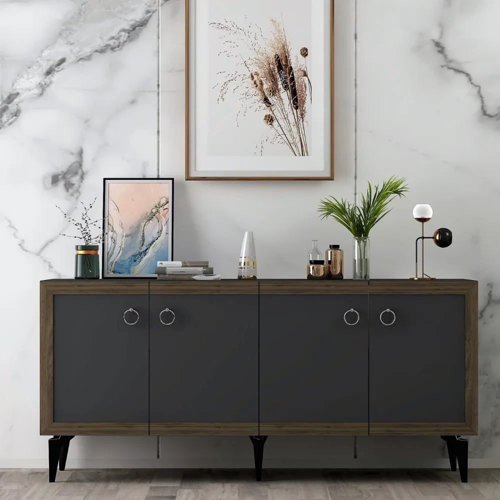 Komoda Selen Anthracite Walnut