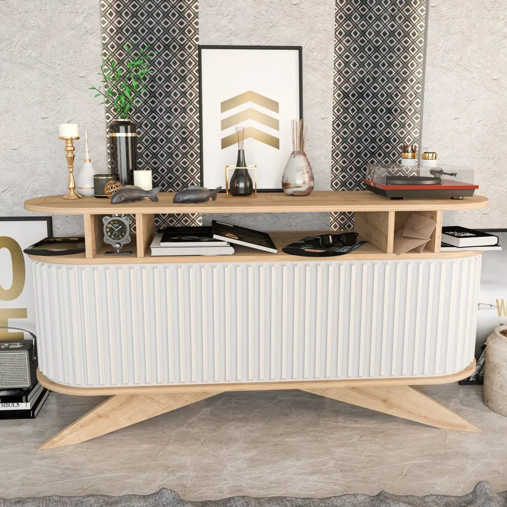 Komoda Stor Oak White